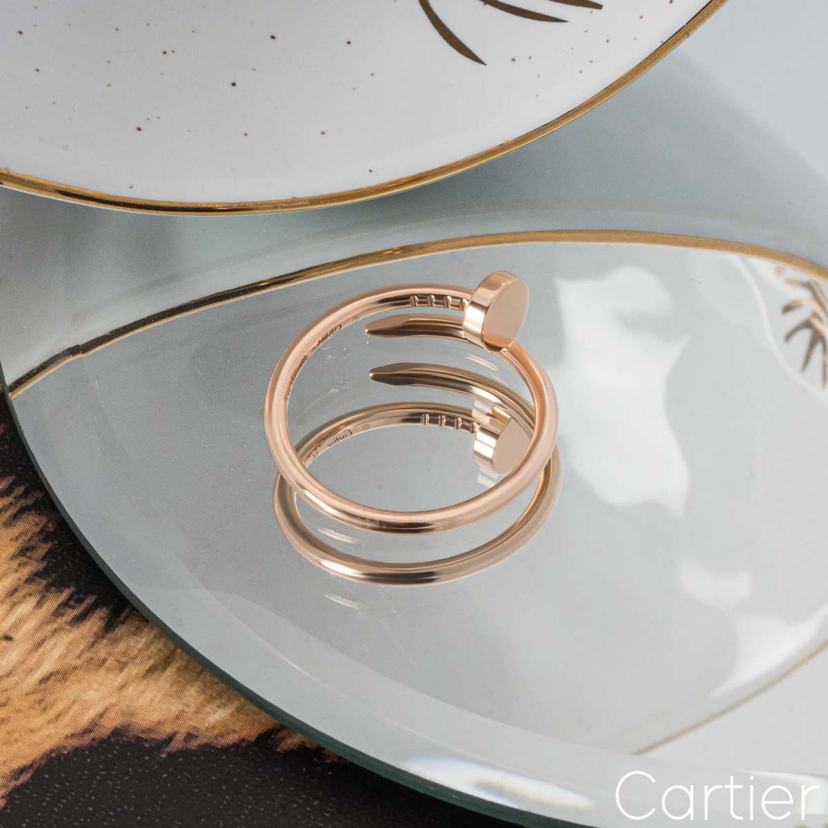 Cartier Rose Gold SM Juste Un Clou Ring Size 55 B4225800